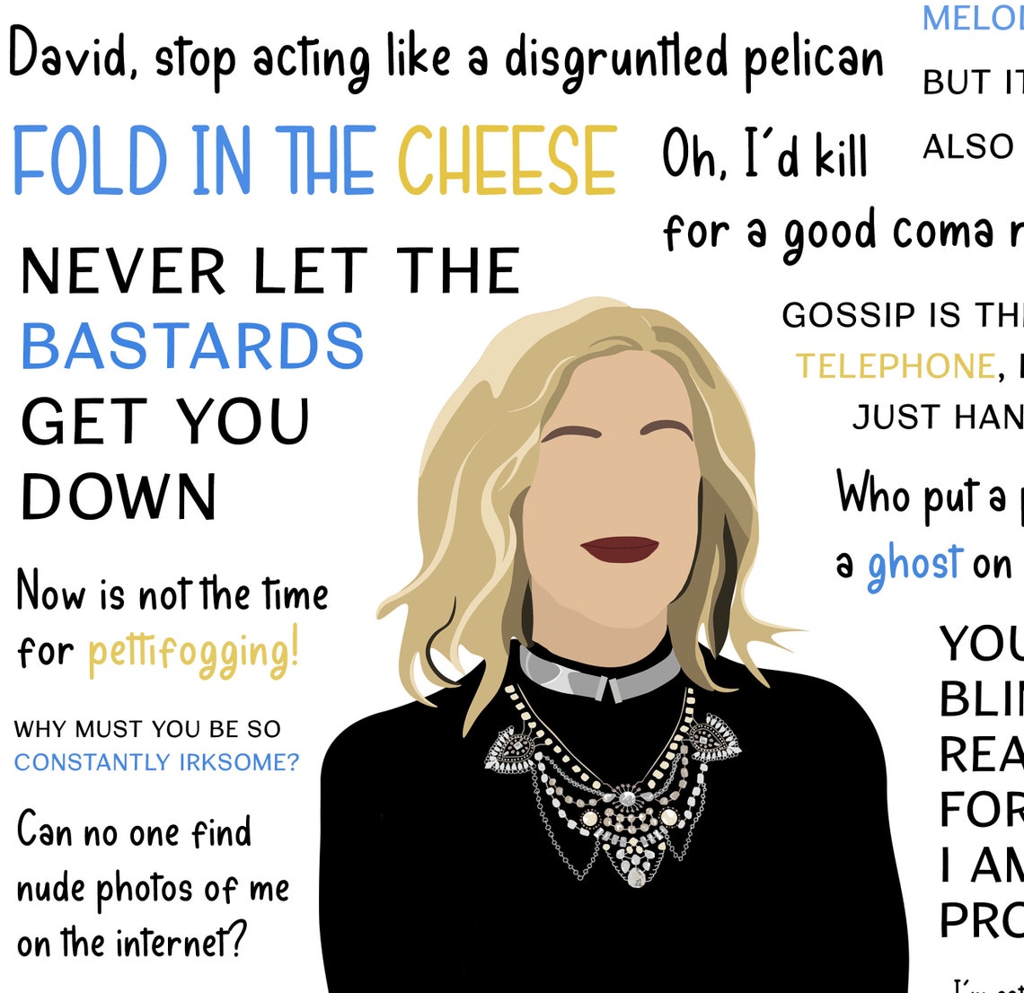 Moira Rose Quote Print Schitt's Creek Poster Fold in the Etsy