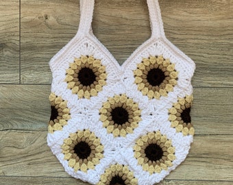 Crochet Sunflower Bag