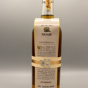 Whiskey Bottle Custom Label - Basil Hayden&#39;s