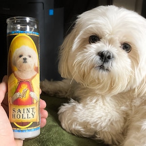 Custom Prayer Candle, Celebrity Prayer Candle, Pet Prayer Candle, Family member Prayer Candle