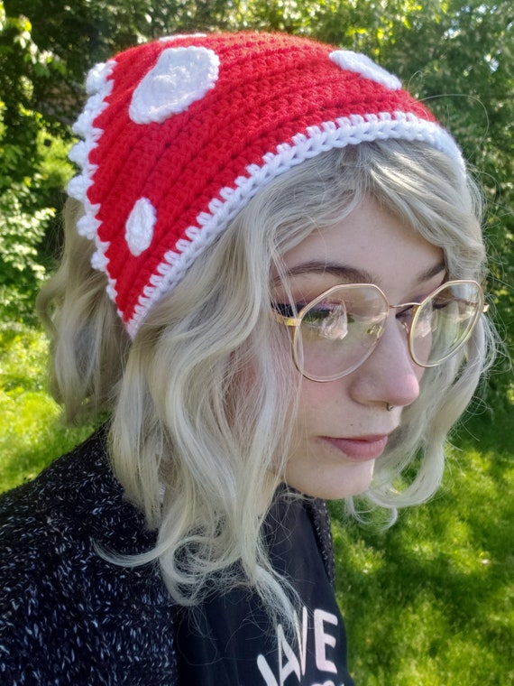 Crochet Mushroom Boho Bandana - Etsy display picture 1