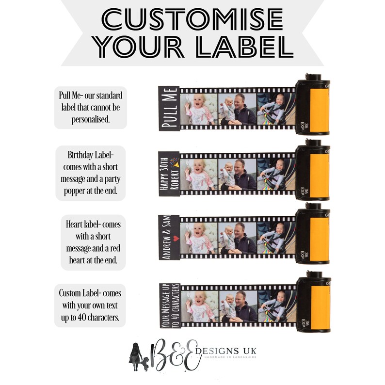 Film Reel Gift Film Roll Keychain Personalised Picture Etsy UK