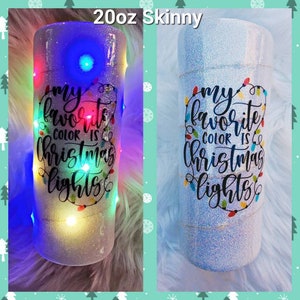 LIGHT UP Tumblers. Christmas Tumblers. Custom Tumblers. Glitter Tumblers. Christmas Gifts.