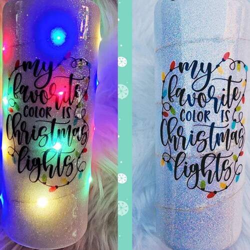 LIGHT UP Christmas Tumblers. Custom Epoxy Resin Tumblers. Etsy