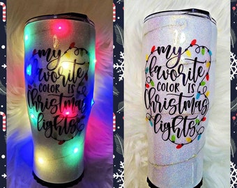 LIGHT UP Tumblers. Christmas Tumblers. Custom Tumblers. Glitter Tumblers. Christmas Gifts.