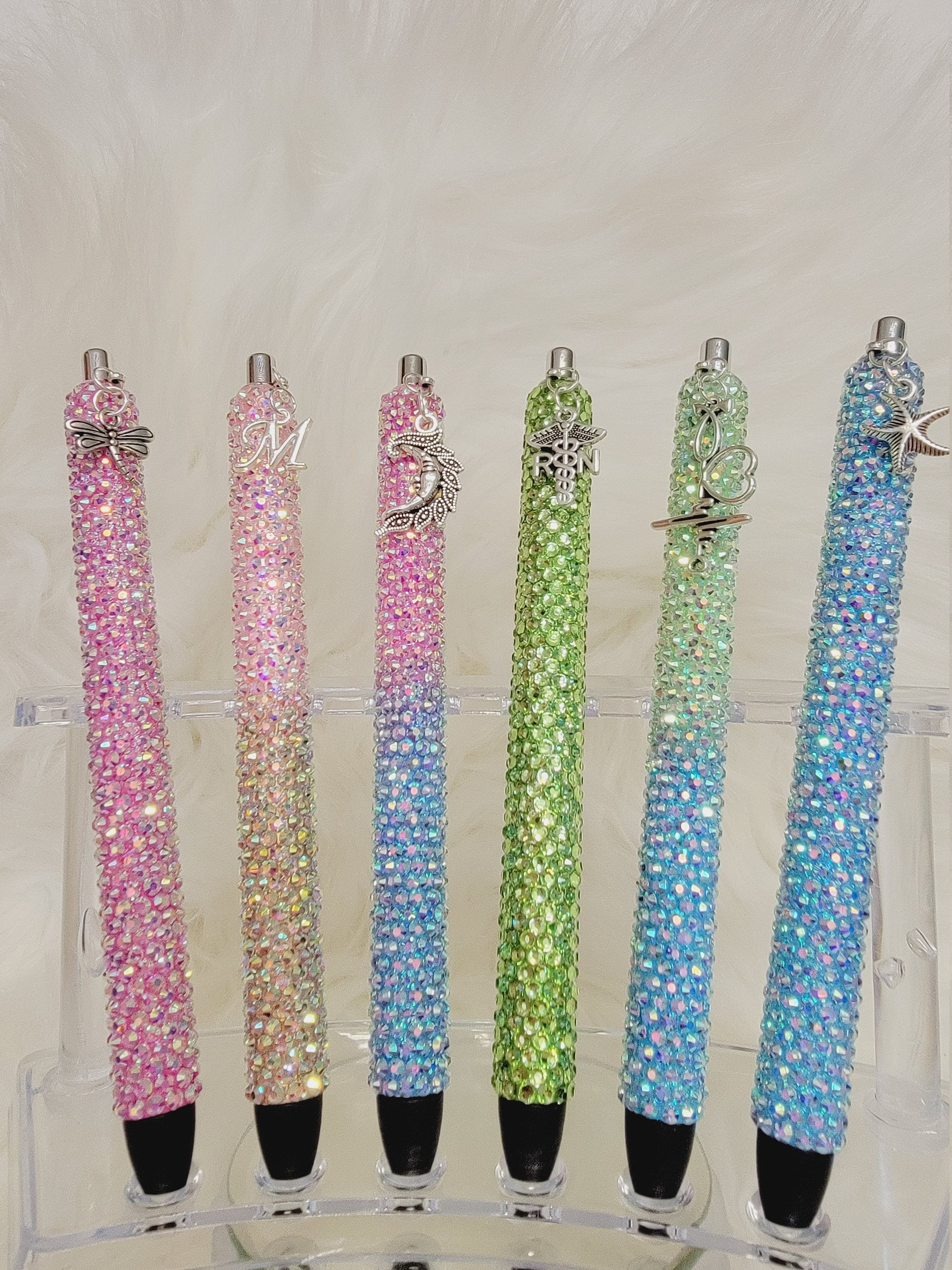 Beaded Pen/valentine HEART Pens/blinged Out Pens/gift Pens/set 