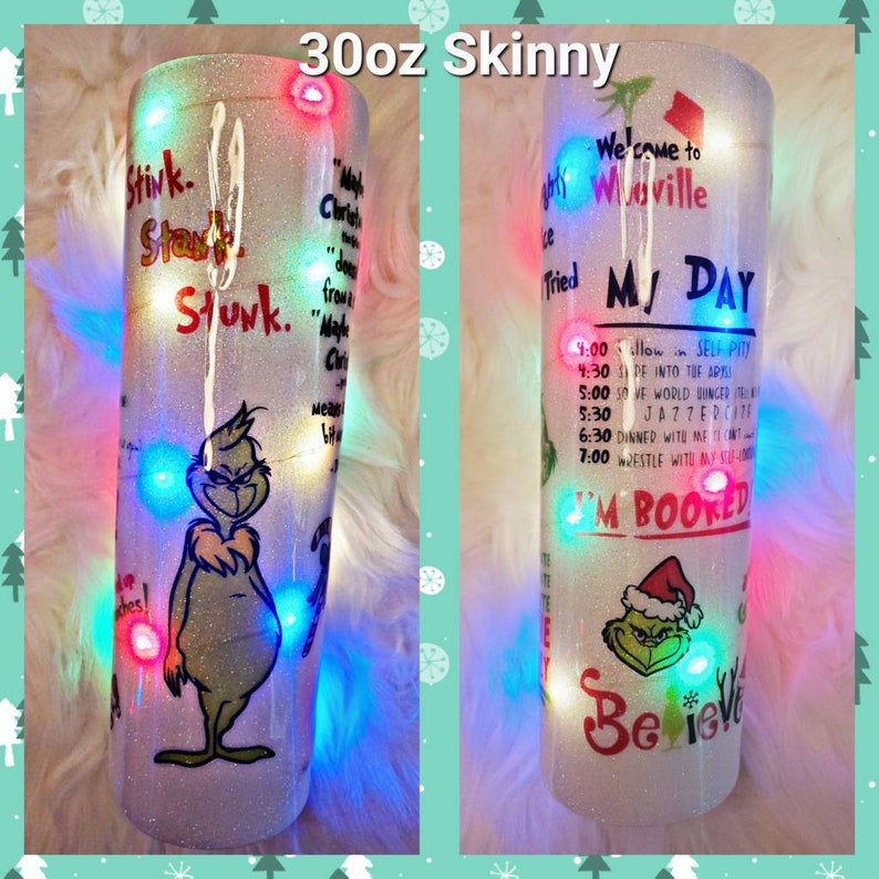 LIGHT UP Christmas Tumblers. Custom Epoxy Resin Tumblers. Etsy