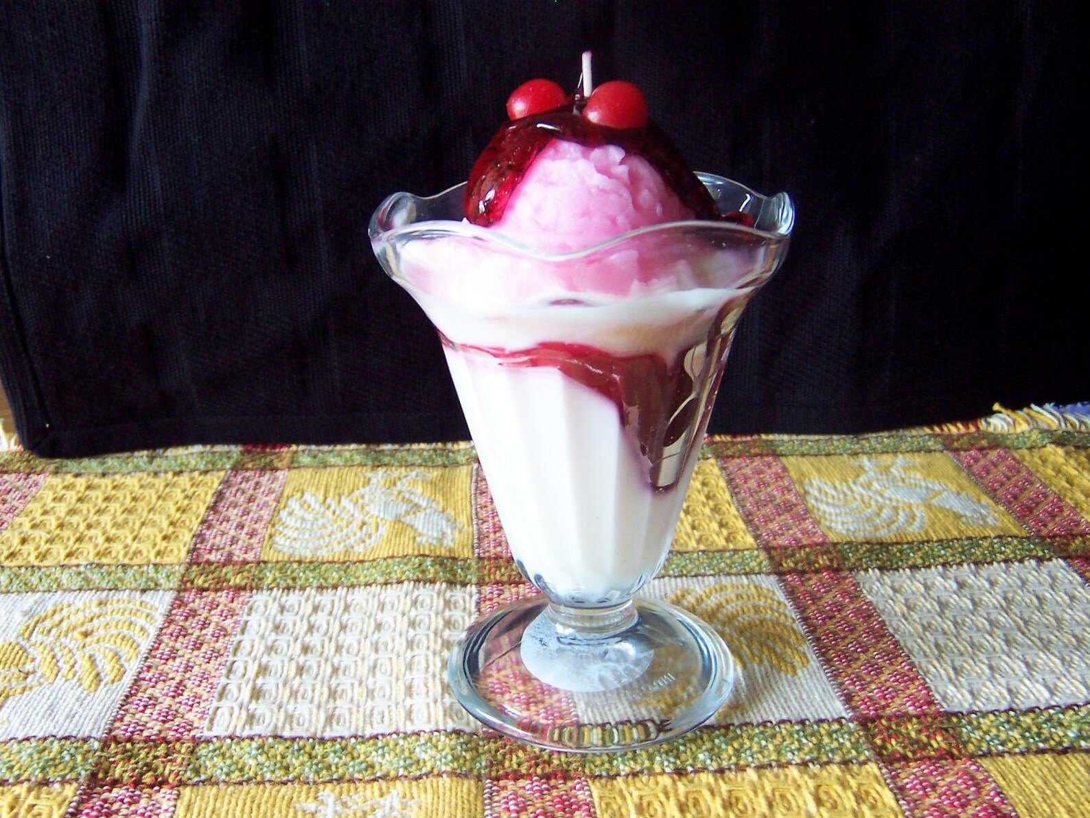 Strawberry Vanilla Ice Cream Sundae Candle. Etsy