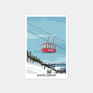 Heavenly Mountain Lake Tahoe California Poster V2