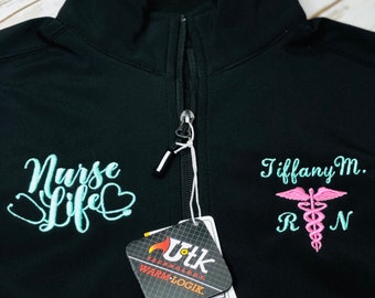 Nurse Life, Embroidered Jacket, Personalized Jacket, Nurse Jacket, Customized Jacket, Soft Shell Jacket, Monogram Jacket, Nurse Gifts,