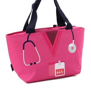 Monogram Lunchbox, Monogram Lunch Bag, Personalized Cooler Tote,  Personalized Lunch Box, Nurse Lunch Box, Embroidered Lunch Bag 