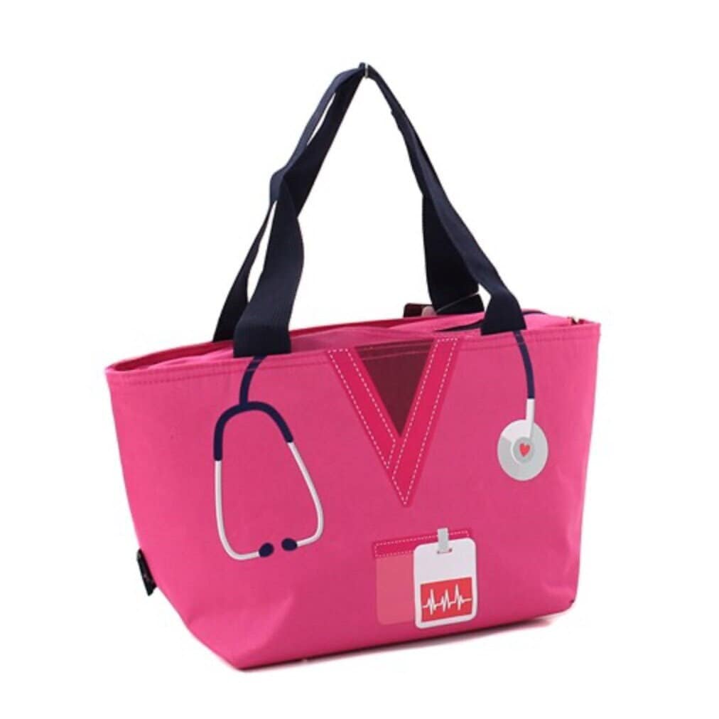 antcreptson Nurse Print Pink Lunch Bag Tote Bag Lunch Bag for Women Lunch  Box Insulated Lunch Container