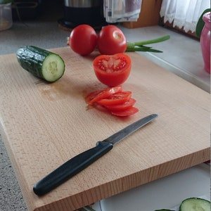 Schneidebrett Aruba Massivholzbrett mit Teller Auffangsystem