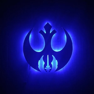 LED Rebel Alliance Star Wars Logo sign. Star Wars sign, Neon sign, Bedroom, Gameroom, Arcade room, Man Cave, Etc.