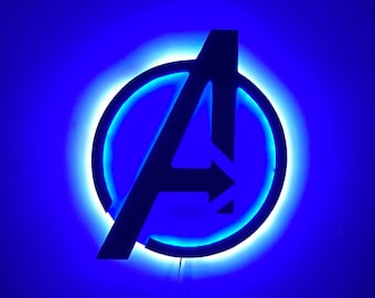 LED Avengers Sign. Man Cave. Arcade. Bar.