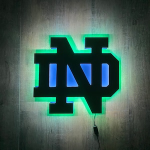 LED Notre Dame Sign. Bedroom, Man Cave, Arcade, Bar.