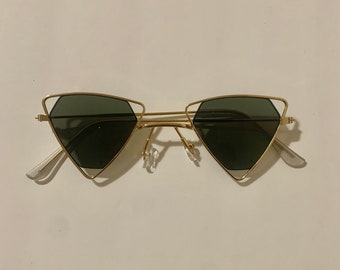 Vintage green triangle sunglasses