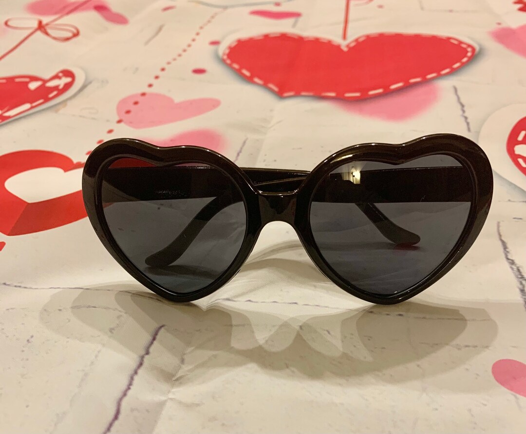 Black Heart Sunglasses Etsy