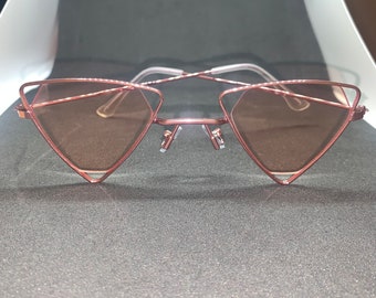 Vintage light pink triangle sunglasses