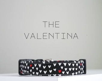 Valentine's Day Dog Collar, Cute Handmade Heart Collar "The Valentina"
