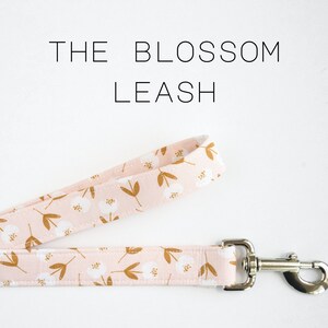 Cute Floral Flower Dog Leash, Spring Blossom Boho Cotton Leash &quot;The Blossom&quot;