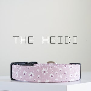 Cute Floral Flower Dog Collar, Lavender Blossom Boho Collar The Heidi image 1