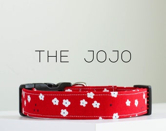 Japanese floral Pattern Dog Collar, Cute Handmade Dog Collar "The JoJo"