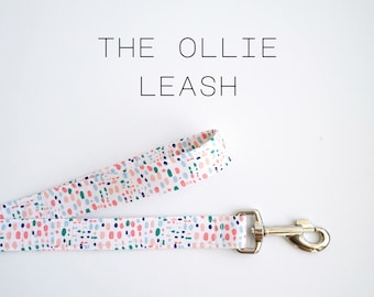 Modern Abstract Spotted Dog Leash, Cute Colorful Dots Pet Leash "The Ollie"