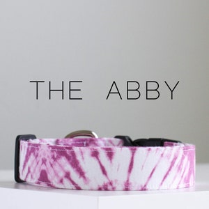 Modern Tie-Dye Dog Collar, Cute Handmade Dog Collar "The Abby"