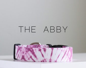 Modern Tie-Dye Dog Collar, Cute Handmade Dog Collar "The Abby"