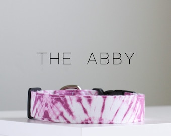 Modern Tie-Dye Dog Collar, Cute Handmade Dog Collar "The Abby"