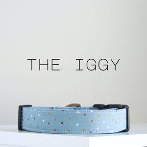 Cute Spotted Dog Collar, Polka Dot Printed Dog Collar "The Iggy"