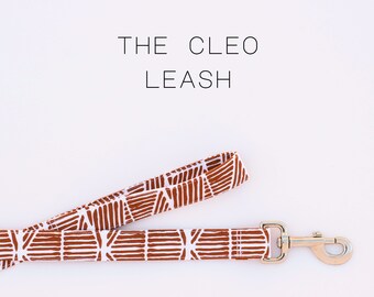 Moderne geometrische Hundeleine, süße handgefertigte Hundeleine "The Cleo"