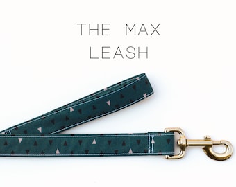 Modern Geometric Print Dog Leash, Cute Handmade Dog Leash "The Max"