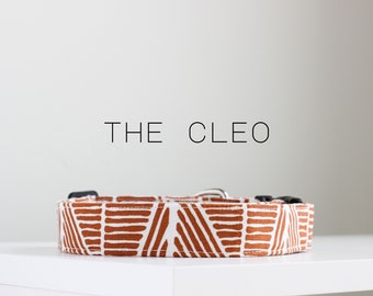 Modern Geometric Dog Collar, Cute Handmade Dog Collar "The Cleo"
