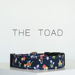 Collar para perros de setas del bosque, caprichoso collar para mascotas Toadstool "El sapo"