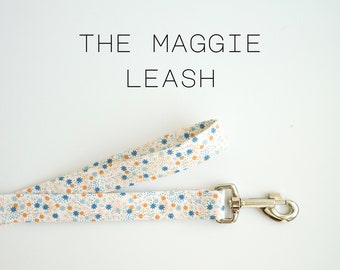 Dainty Flower Dog Leash, Cute Floral Handmade Pet Leash "The Maggie"