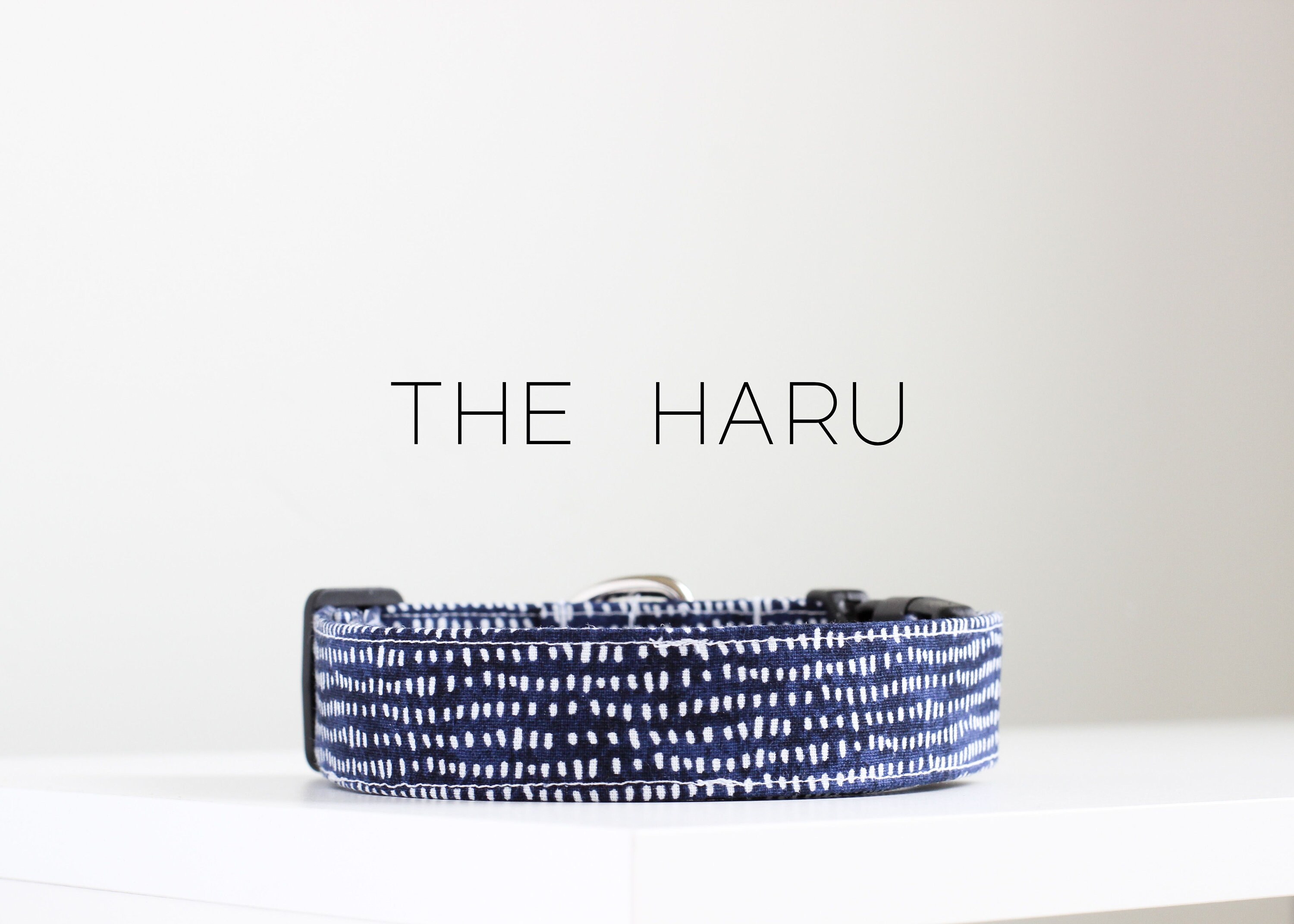 x-Small Japonais Motif Pointillé Collier Pour Chien, Cou Fait à La Main Pour Chien Le Haru