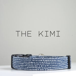 Japanese Dotted Dog Collar, Classic Indigo Dog Collar "The Kimi"