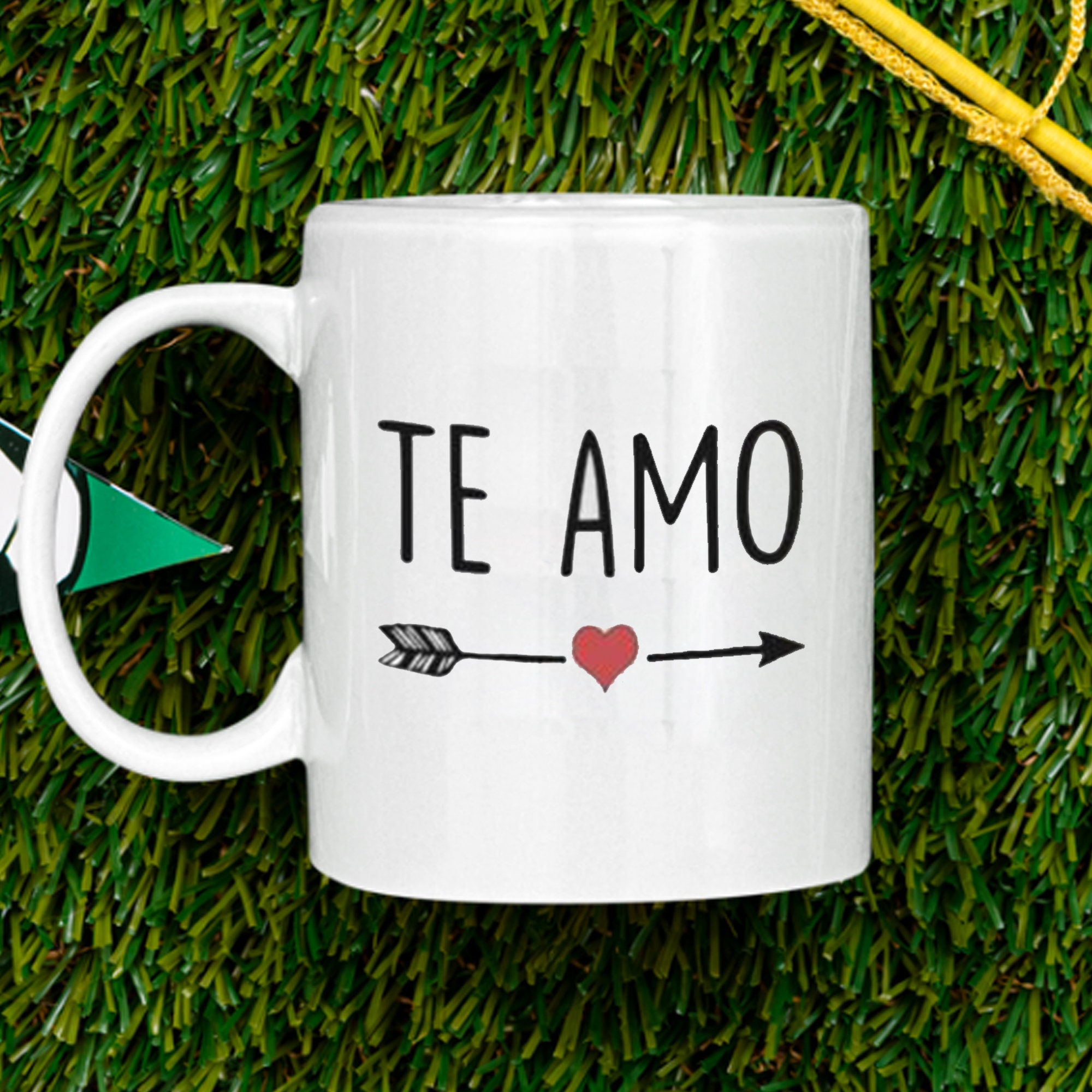 Te Amo taza de café de dos tonos San Valentín taza regalos