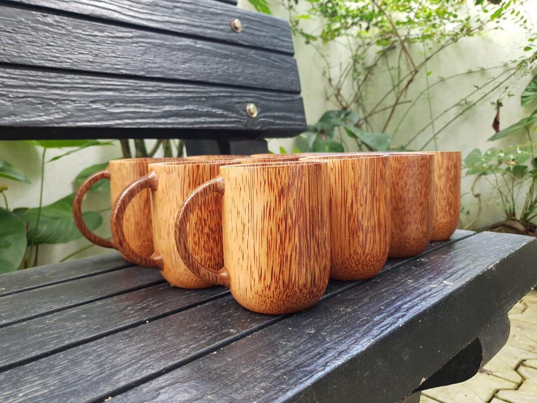 Coconut Wood Mugs Handmade Mugs Wooden Mugs Coffee Mugs Etsy UK