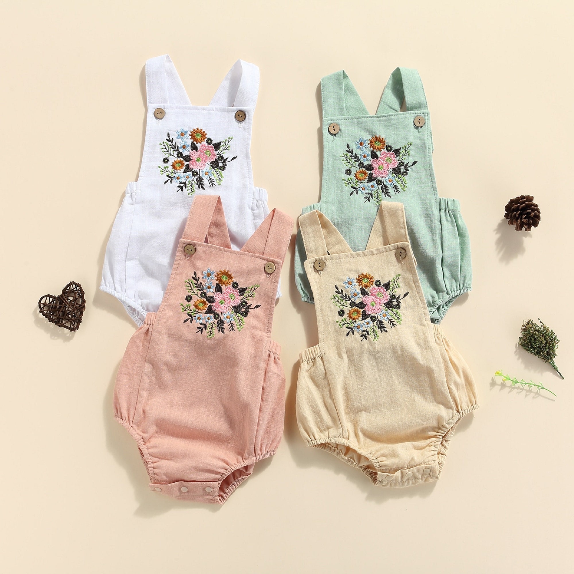 Newborn Baby Girl Sleeveless Jumpsuit Sleeveless Outfit Romper Summer Clothes 