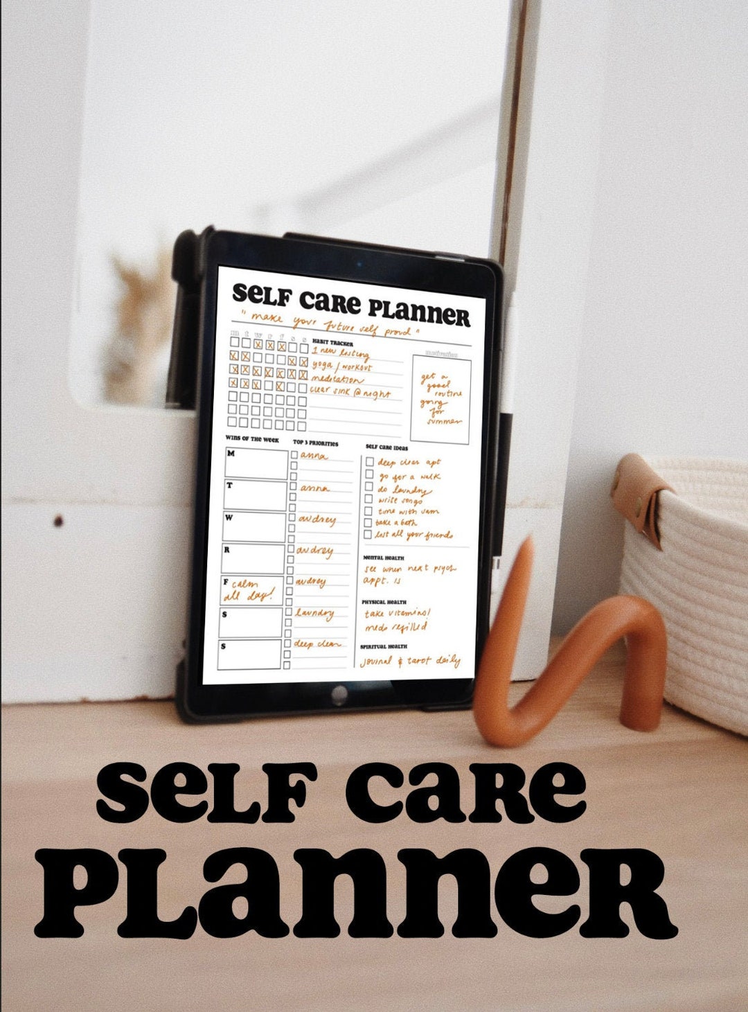 SELF CARE PLANNER // Self Care Journal, Printable Daily Planner ...