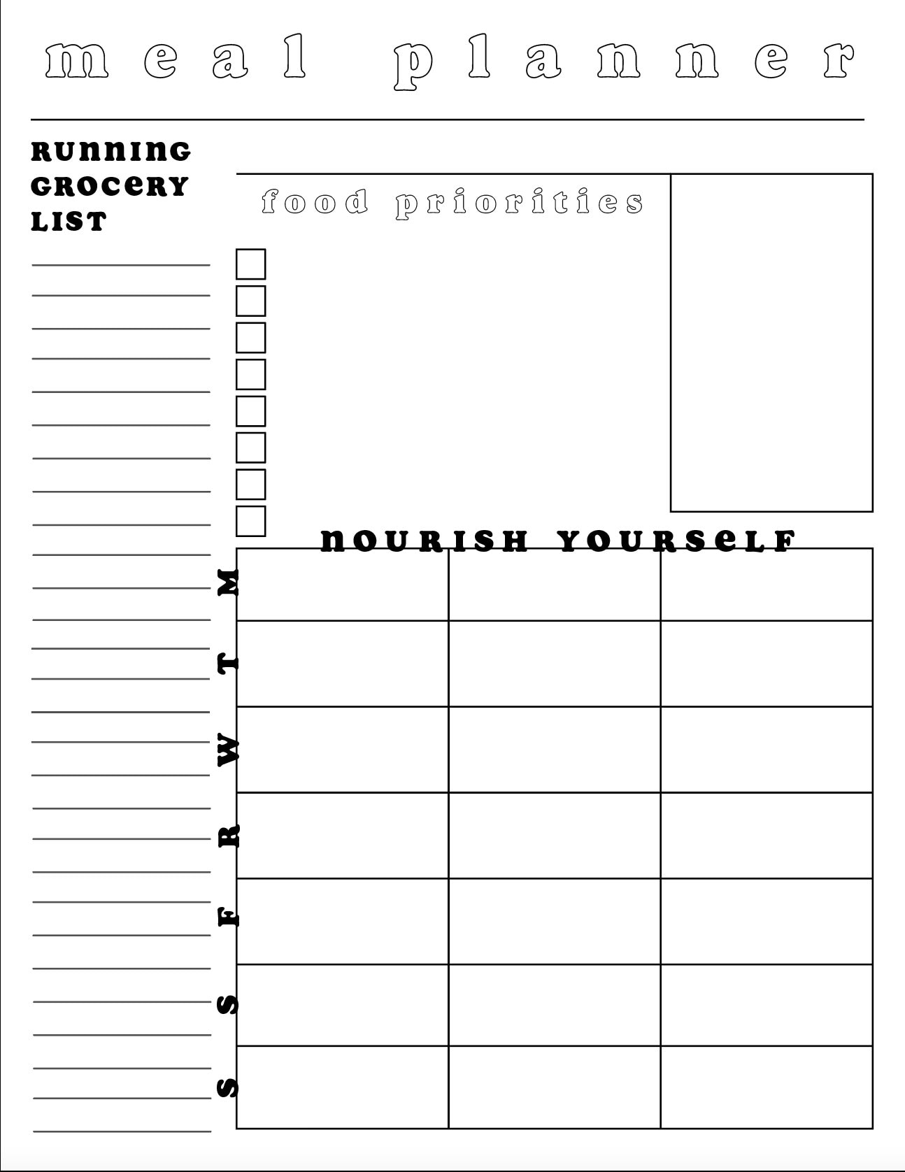Adhd Food Menu