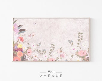 Frame TV Art | Floral Abstract Painting Digital Art For TV