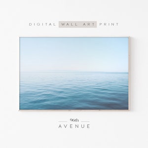 Blaues Meer Poster | Calm Ocean Wand Kunst | Kunstdruck | Foto Wasser | Ozean Fotografie | Druckbare Kunst | Küsten Drucke