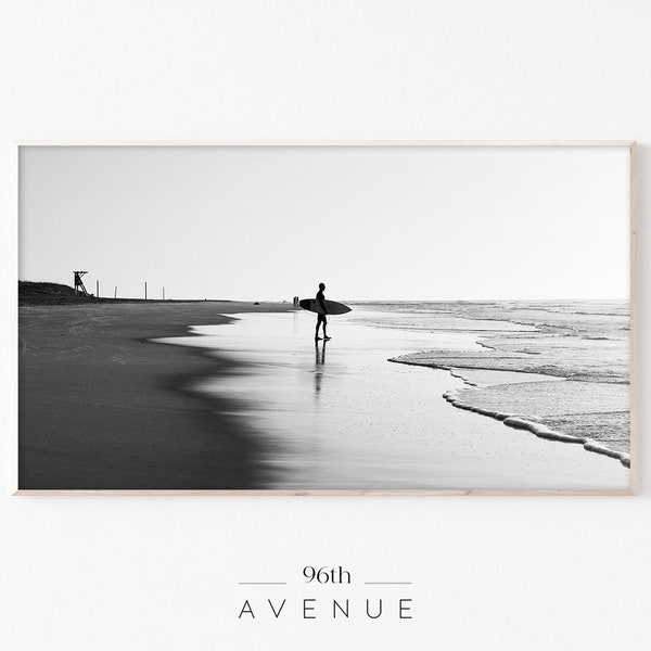 Beach Frame Tv Art | Black And White Digital Download