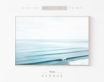 Art mural océan | Impression de plage | Impression vagues océaniques | Photographie de l'océan | Art mural côtier | Impression bleu mer | affiche de plage | Impression d'été