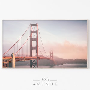 Samsung Frame Tv Art | Golden Gate Bridge | Frame Tv Art | San Francisco Art For Tv | Urban Photography | Digital Art For Tv |Samsung Art Tv