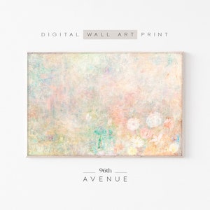Abstract Floral Painting | Digital Download | Vintage Floral Painting | Floral Home Decor | Watercolor Painting | Downloadable Prints